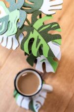Monstera Variegata növény poháralátét szett - Image 2